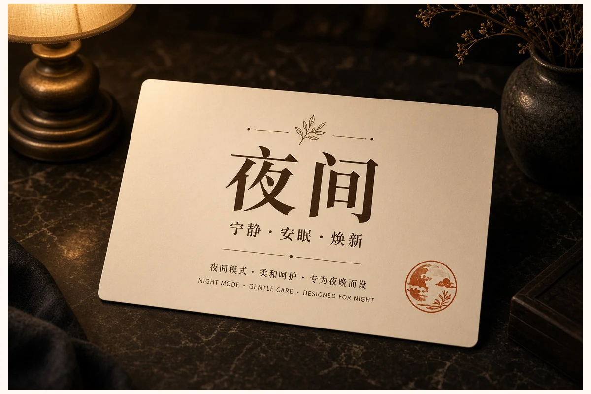 夜间阅读示意